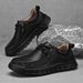 Men's With Lace Up, Genuine Leather, Loafers, Fashionable Handmade Casual Shoes, Men's Plus Size Leather Shoes_vogvips.com