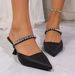 Sandals Women's New Line With Rhinestone Sequin Pointy Stiletto Heels_vogvips.com