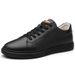 Brand Men's Genuine Leather Casual Shoes Classic Black Flat Sports Shoes Outdoor Hollow Out White Sneakers Large Size:36-47 Mo-y_vogvips.com