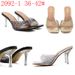 MS Elegant Transparent Crystal Stiletto Sandals For Women - Square Toe, PVC Upper, Rubber Sole, Available In Black/Gold/Silver (Sizes 36-42)_vogvips.com