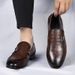 High-End Soft Sole Formal Business 2024 New Korean Style Black Leather Men's Casual Wedding Shoes Trendy_vogvips.com
