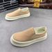 Men's Summer 2025 New Thick-Soled Versatile Casual Shoes, Lightweight Slip-On White Sneakers_vogvips.com
