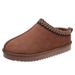 2023 Winter New Ethnic Women's Shoes Half Snow Boots Cotton Slippers Lace Edge Hot Style Cross-Border Supply_vogvips.com