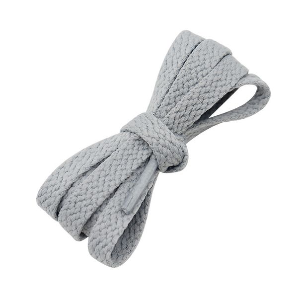 Shoelaces Wholesale Flat 0.8cm Coarse Pattern Thickened Mesh With Small White Shoes Solid Color Shoelaces_vogvips.com