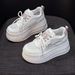 Women's Thick-Soled White Sneakers 2026 Summer New Style Height-Increasing Casual Fashionable Lightweight Sports Shoes_vogvips.com