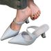 2026 Spring Autumn New Style Pointed Toe Stiletto European And American Fashion Export High Heel Mules Closed-Toe_vogvips.com