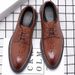 Euro Step 2025 New Lace-up British Carved Brogue Work Business Casual Formal Men's Korean Style Breathable Shoes_vogvips.com