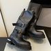 Paris Dark Venom For Women 2025 New Vintage Big Toe Fashion Mid-Calf Thick Sole Cuffed High Tube Riding Boots_vogvips.com