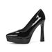 MTX 105-1 Pointed Toe Stiletto Heels Women, Comfortable Solid Color Ultra High Heels, Sexy Waterproof Platform Shallow Mouth_vogvips.com