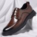 Men's Low-Top Leather Business Casual Wedding Shoes British Style Comfortable Oxford Dress Shoes_vogvips.com