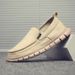 2025s Old Beijing Cloth Shoes For Middle-aged And Elderly Men, Simple No-tie Casual Soft Sole Stitched Lazy Loafers_vogvips.com