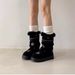 Snowflake Embroidery Thick-Soled Snow For Women 2025 Winter New Style Fleece-Lined Thickened Warm Shoes_vogvips.com