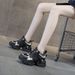 Dad Sneakers For Women 2025 New Air Cushion Thick Sole Height Increasing Sports Casual Women's Functional Dance Shoes_vogvips.com