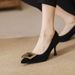Cross Border High Women Thin Heels Spring And Autumn New Style Elegant Pointed Toe Professional Single Black_vogvips.com