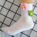 Socks Handmade Flower Socks For Women, Curled Wool Flower Socks, Autumn And Winter Warm Mid Tube Socks, Student Sports Socks_vogvips.com