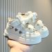 Girls Small White Shoes Cartoon High Top Boys Casual Board Shoes Soft Soled Baby Shoes_vogvips.com