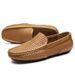 2025 Large Size Spring And Autumn Hollow Out Loafers Men Breathable British Style Perforated Slip-On Driving Shoes_vogvips.com