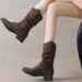 Hot-Selling Slouch For Women, Autumn 2025 New Melad Western Cowboy Short Boots, Mid-Calf Martin Boots_vogvips.com