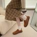 Soft Leather Bean Soft Sole Frosted, Casual And Fashionable, Single For Pregnant Women, One Foot Pedaling, Boken Le Fu_vogvips.com