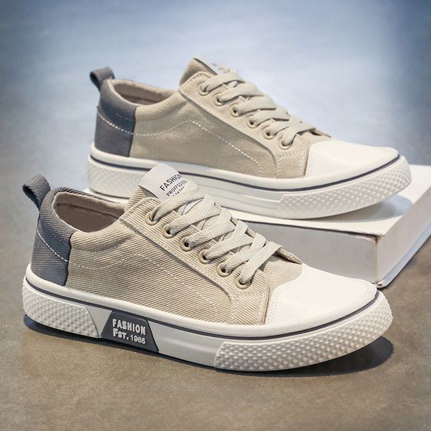 Men's spring new breathable versatile canvas shoes men's soft sole casual Korean style sports trendy fashion skateboard shoes_vogvips.com