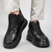 Casual Thick-soled Invisible Heightening Shoes Round Head Lace-up Board Shoes Breathable Sports Shoes Board Shoes_vogvips.com