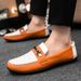 Dou For Men 2024 New Trendy Men's Spring Breathable One Step Casual Leather Anti Slip Lightweight Work Shoes_vogvips.com