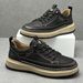 Sneakers 2025 New Autumn Fashion Casual Genuine Breathable Korean Style Trendy Men's Work Leather Shoes_vogvips.com