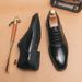 Euro Step 2025 New Professional Men's Soft Sole Lace-up Wedding Youth Dating British Style Business Casual Leather Shoes_vogvips.com