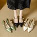 New Fashion Goddess Style Design Sense Spring And Autumn Temperament French Pointed High Heels Women S_vogvips.com