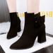 Britih Style Boot For Women, Suede Surface, Veratile Chunky Heel Short Single 2025 New Martin Boot, Winter High_vogvips.com