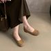 Loafers 2026 Summer New Genuine Soft Leather Flat Ballet Mary Jane Spring And Autumn Color-Block Design Women's Shoes_vogvips.com