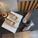 Women's Leather Slide Sandals H-Shaped Strap Flat Sandals 5Cm Height-Increasing Mary Jane Women's Shoes 2026 New Summer French Ballet Shallow-Heel Cas_vogvips.com