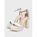 Women's Strappy High Heel Sandals With Platform Glitter Summer Party Shoes Comfortable Elastic Fabric Open Toe White Pink Open Toe Sexy Women's Shoes_vogvips.com