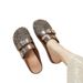 Rhinestone-embellished Hollowed-out Closed-toe Mules Outdoor Wear, 2026 Hot-selling Summer Mesh Breathable Rhinestone_vogvips.com