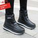 Northeast Snow Women Winter Thickened Fleece-Lined Warm Cotton Shoes For Middle-Aged And Elderly Mothers Short Boots_vogvips.com