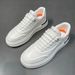 Men's Genuine Leather, Small White Men's Fashionable And Versatile Casual Board Shoes, Trendy Sports Shoes_vogvips.com