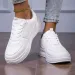 Fashion Women Casual Breathable Flat Shoes Sneakers White Female Footwear Sports Running Outdoor Walking Shoes_vogvips.com