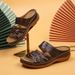 New Thick Bottom Hollow Carving Slippers For Women With Slope Heels And Open Toed Beach Shoes_vogvips.com