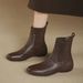 Soft Leather Low Boots&Short Boots,Sports Soled Soft Soled Elastic Socks Women's Boots, New Boots,Autumn&Winter 2025,Flat Bottomed Small Leather Boots_vogvips.com
