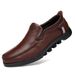 European Warm Series Autumn Winter Cowhide Middle-aged Dad Slip-on Business Casual Breathable Soft Sole Large Size Men's Leather Shoes_vogvips.com