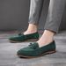 Men's Shoes Frosted Men's Shoes Fashionable Bow Trend Men's Shoes One Step Driving Shoes_vogvips.com