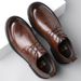 Men's Leather Non-Slip British Style Thick Sole Business Casual Round Toe Formal Single Shoes High-End Fashion Luo Meng_vogvips.com