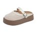 Thick-Soled Mary Jane Half-Slippers For Women, High-End Hollow Design, 2025 Summer New Style, Height-Increasing Platform_vogvips.com