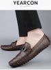Doudou Shoes Men's Low-top Foot Loafers Loafers Horseshoe Buckle Driving Shoes_vogvips.com