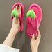 Summer Candy Colors Flip Flops Beach Love Heart Bowknot Soft Bottom Slippers Women Outdoor Non Slip Flat Slide Sandals_vogvips.com