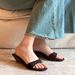 Women's Sheepskin Wedge Heel Sandals Simple Elegant Wood Grain High Heeled Sandals for Outdoor Wear Summer 2025_vogvips.com