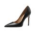 Size 32-45 Genuine Leather 2026 New French Pointed-toe High-heeled Shoes, Black, Elegant Work, Wide-foot Stiletto Single_vogvips.com