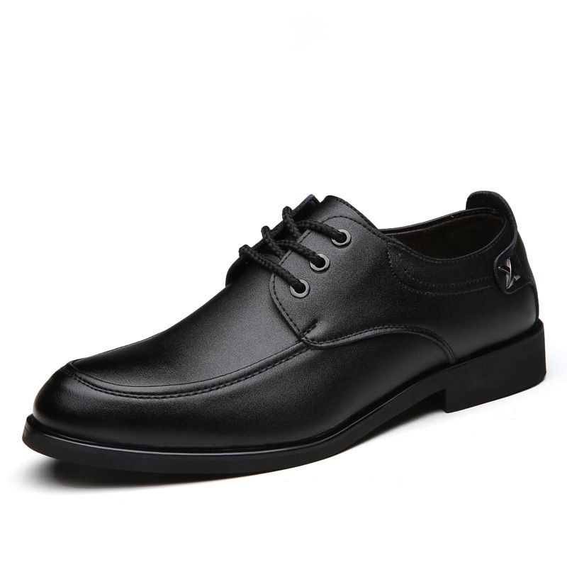 Unbeatable Quality British Business Casual Lace Up Professional Work Wedding Youth Fashion Pointed Small Leather Shoes, Men's Shoes_vogvips.com