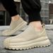 Breathable Knit Slip-On Loafers For Men - Lightweight Casual Shoes With Air Mesh & Cushioned Sole - Comfortable Walking Shoes For Teens & Adults_vogvips.com