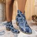 ShoeVault 2024 New Foreign Trade European And American Style Martin Square Heel Pointed Toe Slip-On Plus Size Short Boots Women_vogvips.com